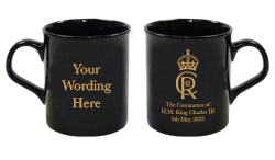 Personalised Black & Gold Cypher Mug